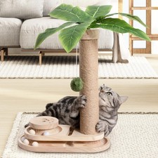 Cat Scratching Post Cat Scratcher Interactive Toy with Dangling Ball for Indo...