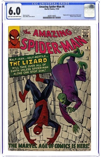 Amazing Spider-Man #6 CGC 6.0 1963 4609118002 1st app. Lizard