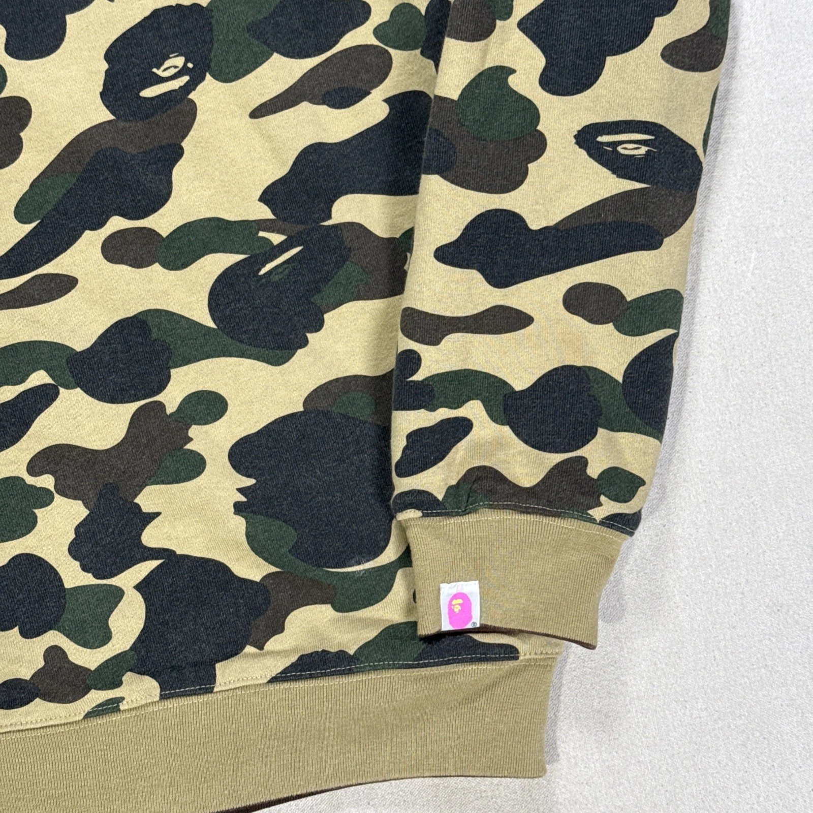 A Bathing Ape Reversible Jacket Mens Small Camo Hoodie Full Zip Pockets - product detail image 13