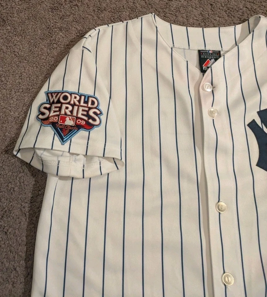 Majestic New York Yankees 2009 World Series CC Sabathia Jersey Youth XL - Image 2 of 4