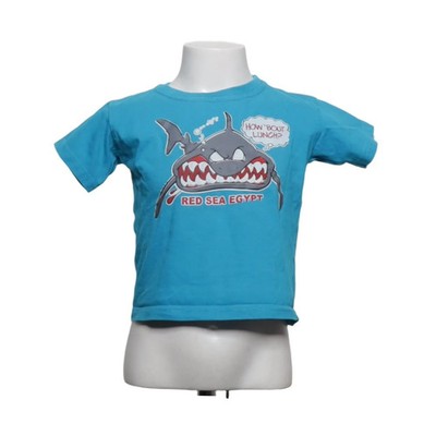 Shark, T-shirt, Größe: 104, Blau, Baumwolle, Print, Jungen #Kpo
