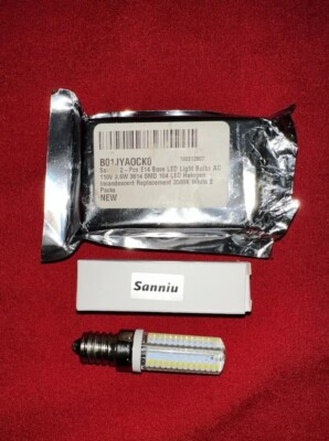   Open Box 2 Pack E14 LED Lights 110 Volt 3.6 Watt 3014 SMD 104 3500k White