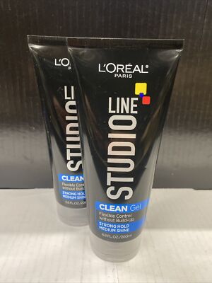 2 Pack - L'Oreal Paris Studio Line Clean Gel - Strong Hold 6.8oz/200ml