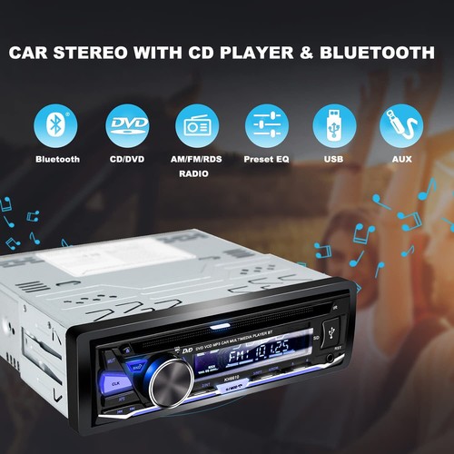 1Din Autoradio CD-Player Bluetooth Freisprecheinrichtung RDS Radio USB AUX SD - Bild 6 von 8