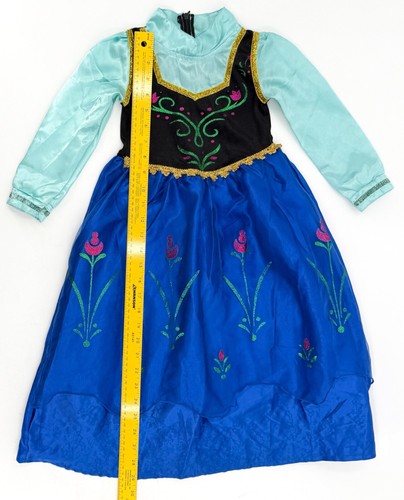 Disney Princess Anna Boots Girls 7-8 (Wand Tiara Gloves Cape Faux Hair Dress) - Picture 14 of 23