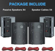 4x5.25" Outdoor Speakers Passive Wired Waterproof Wall Mount