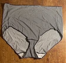 Vintage Bali Panties Size 8/XL Black And White Check NWOT