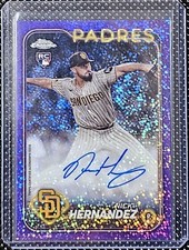 2024 Topps Chrome Nick Hernandez Purple Speckle Auto RC #RA-NH Padres /299