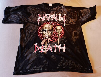 NAPALM DEATH European Tour 1992 Allover Shirt Vintage  DEATH METAL
