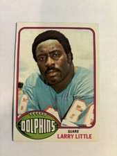 1976 Topps Football Larry Little Miami Dolphins #33