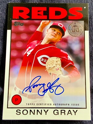 2021 Topps Series 1 SONNY GRAY 1986 Reds Topps Autograph