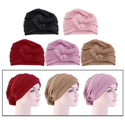 Damen Herren Slouchy Beanie Oversized Strick Turban Schlafmütze Baumwolle Mützen
