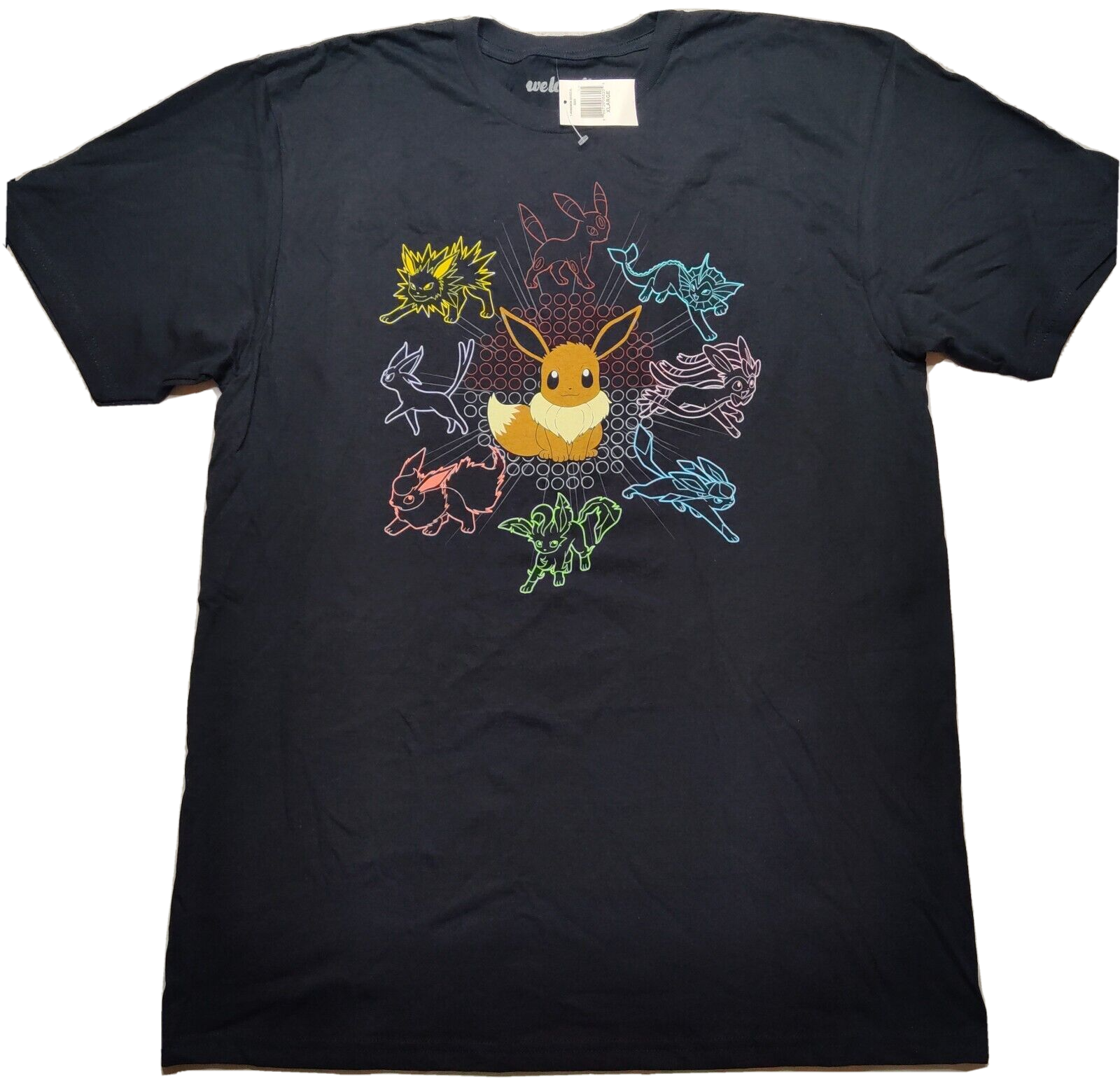 Men's Pokemon Eeveelutions T-Shirt - Black/Charcoal - 2X Large