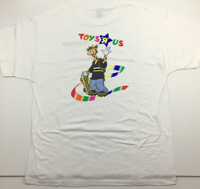 Vtg Toys R Us Geoffrey Giraffe T-Shirt Skateboard Logo Promo Chase