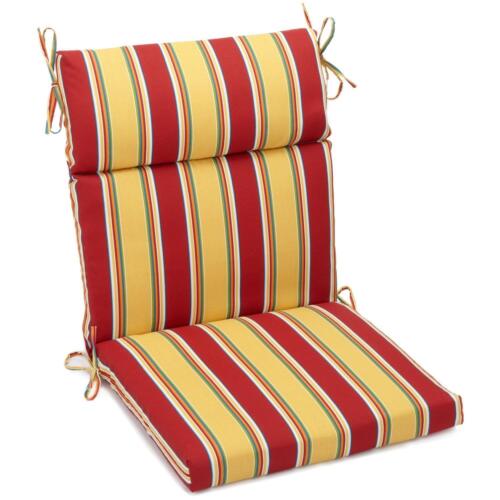 Blazing Needles Spun Polyester Outdoor Squared Seat/Back Chair Cushion
