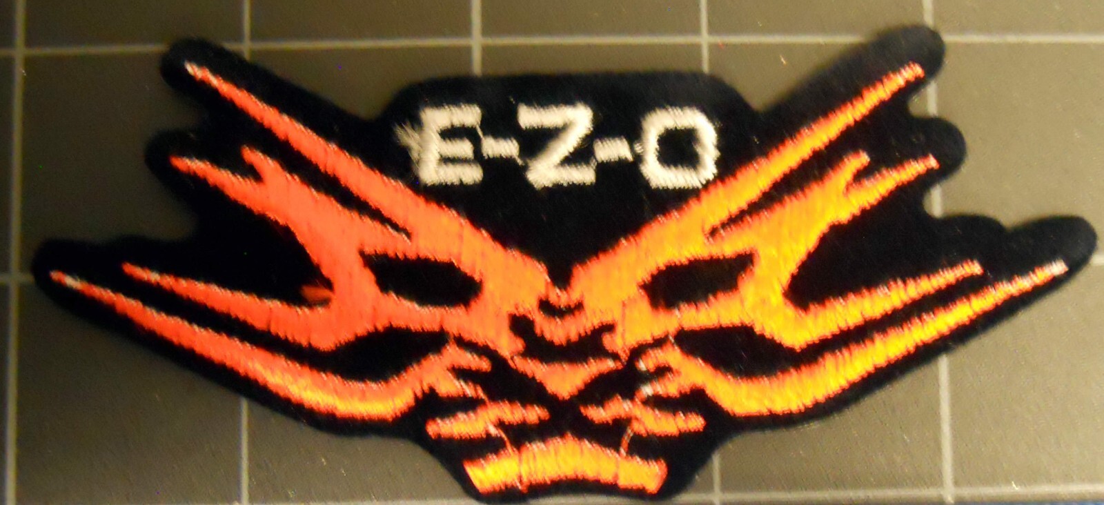E-Z-O Iron On Patch Embroidered Vintage NEW EZO Fire Japan Heavy Metal Loudness