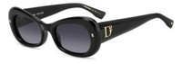 Dsquared2 Sonnenbrillen D2 0110/S Kol. 807/9O Schwarz Grau Damen