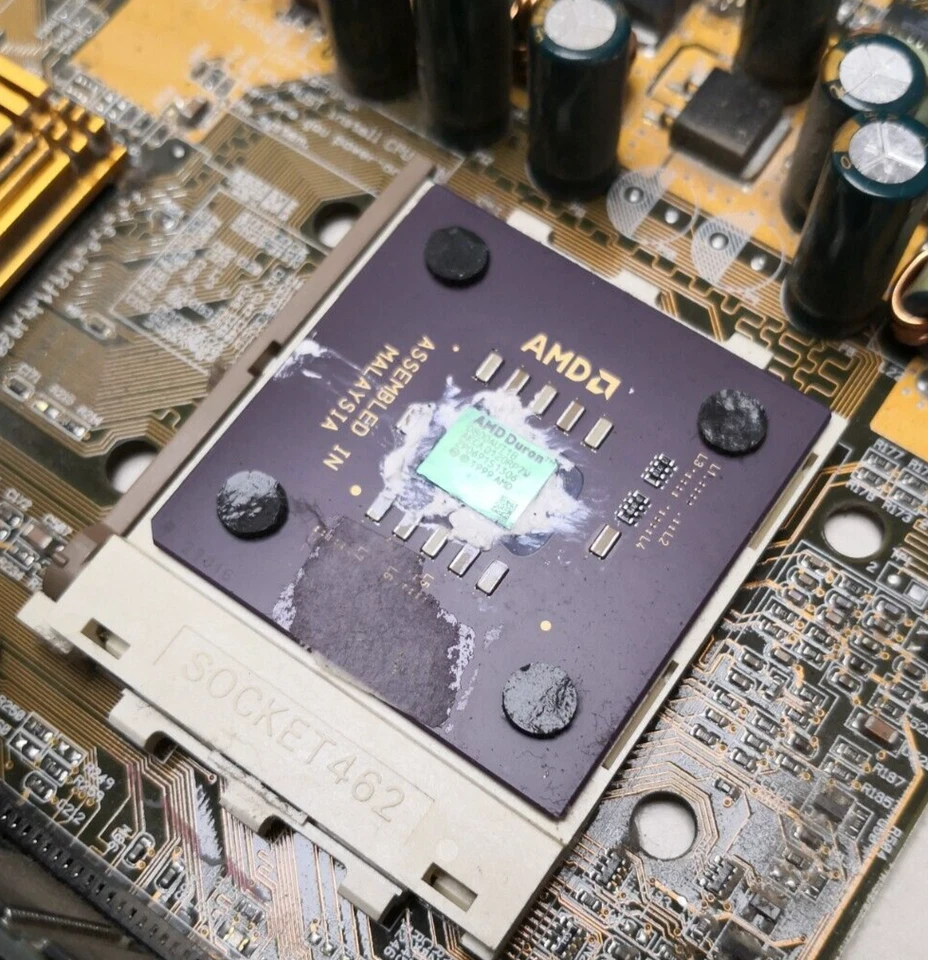 DFI AK74 Rev. A2 Mainboard + 640 MB RAM + AMD Duron - Bild 2 von 4