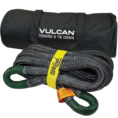 VULCAN Off-Road Recovery Rope - Bag - 1-1/2''x30' - 74,000 lbs Breaking Strength