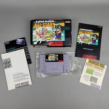 Super Mario All Stars Super Nintendo SNES - Authentic - Box - Paperwork