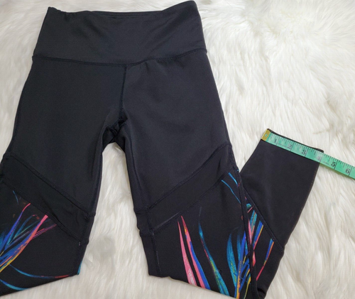 BSP Active Leggings Women Size Medium Black Teal Workout Pant Yoga ZZ-26 - Picture 10 of 14