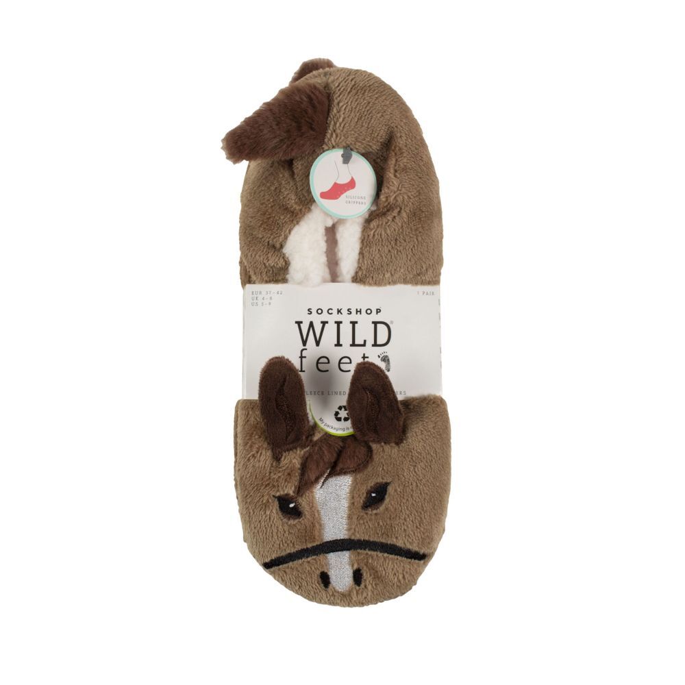 SockShop Wild Feet Footsie Slippers Horse UK