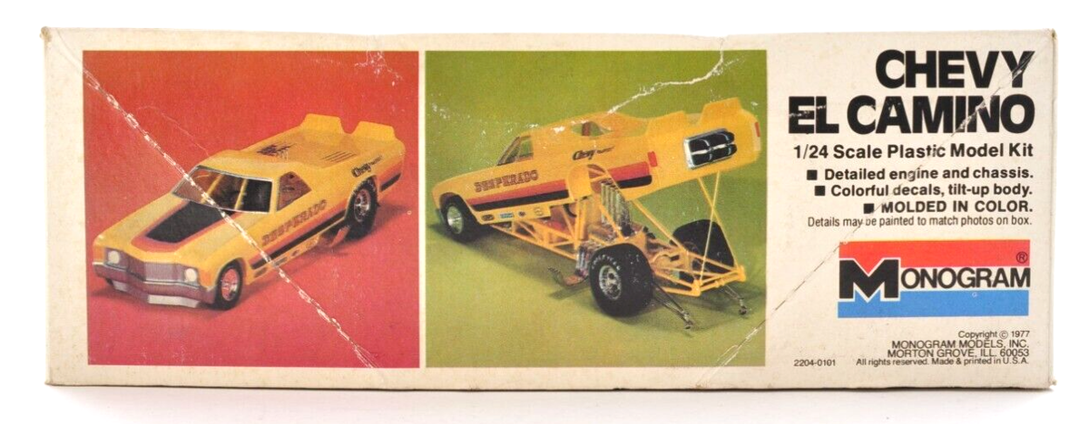 Vintage Monogram Desperado Chevy El Camino Funny Car 1/24 Model