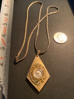 VTG Dorset Necklace 17 JEWELS SHOCKRESISTANT Watch Gold Tone Excellent Condition