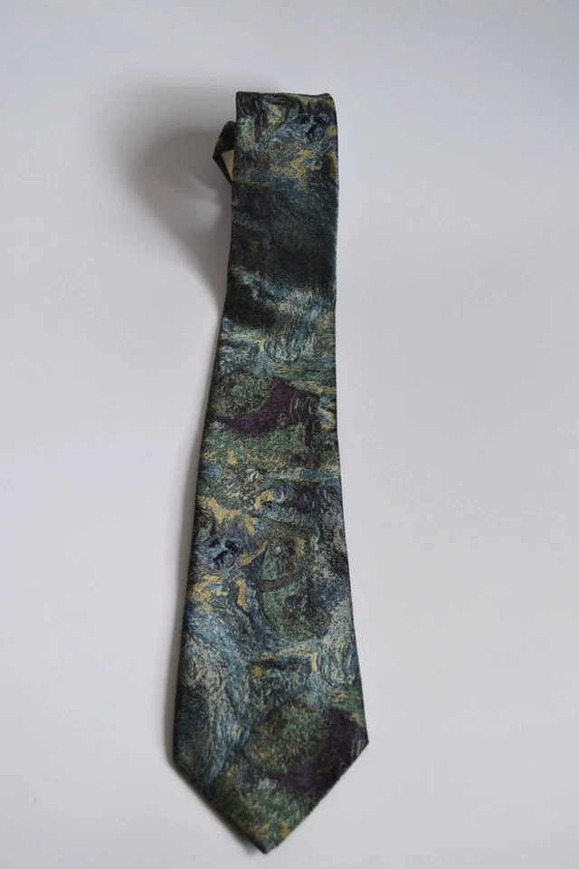 Neck tie Burton Classics deep blue tie Abstract print mens original tie - Image 3 of 4