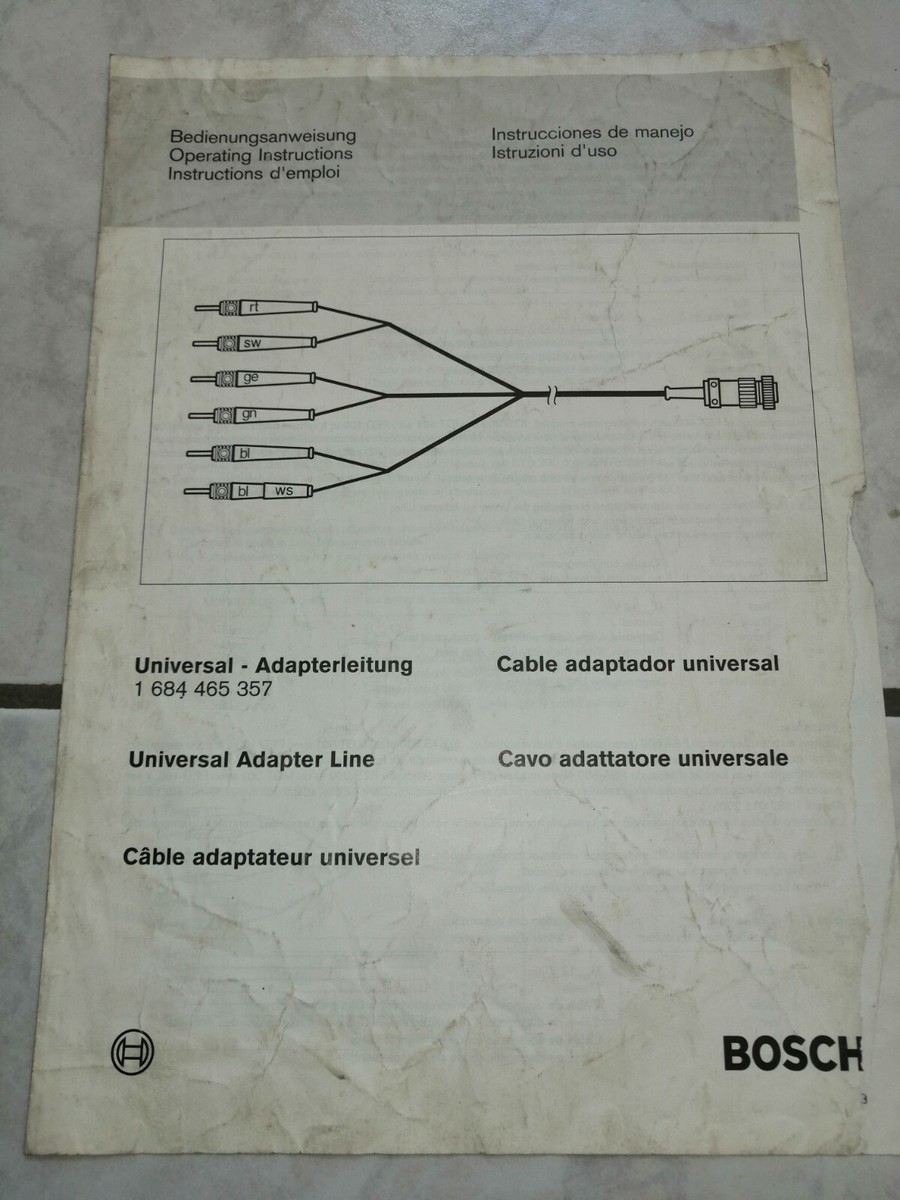 Bosch 1684465357 Universal PKW Adapterleitung | eBay 