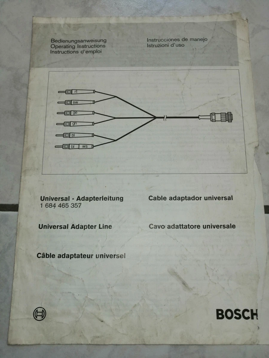 Bosch 1684465357 Universal PKW Adapterleitung | eBay