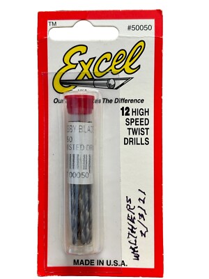 Excel 12 High Speed Twist Drills #50050
