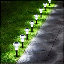 8 Pack Solar Garden Lights Outdoor Waterproof Pathway LED Lights Landscape Yard