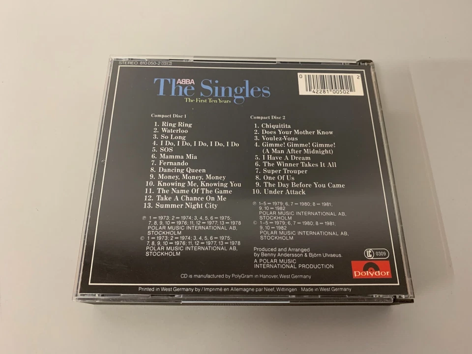 ABBA – The Singles (The First Ten Years) - 2 CD´s © 1982/8? - Bild 2 von 2