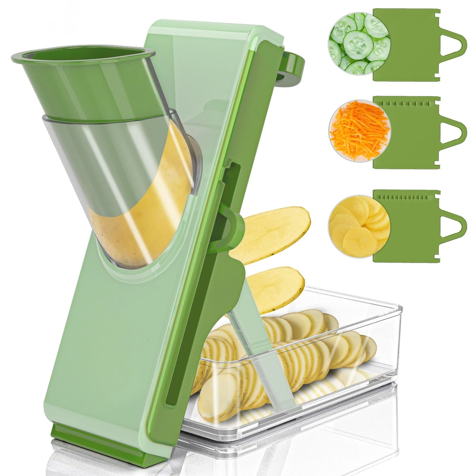 Mandoline Slicer Safe Multifunctional Dicer Adjustable Commercial Slicer Mach...
