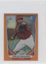 2014 Bowman Chrome Minis Orange Refractor 7/10 Carlos Contreras #139 0a7