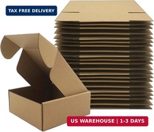 5x5x2 Inches Shipping Boxes Set of 25,Brown Corrugated Packaging Mailers  Liter