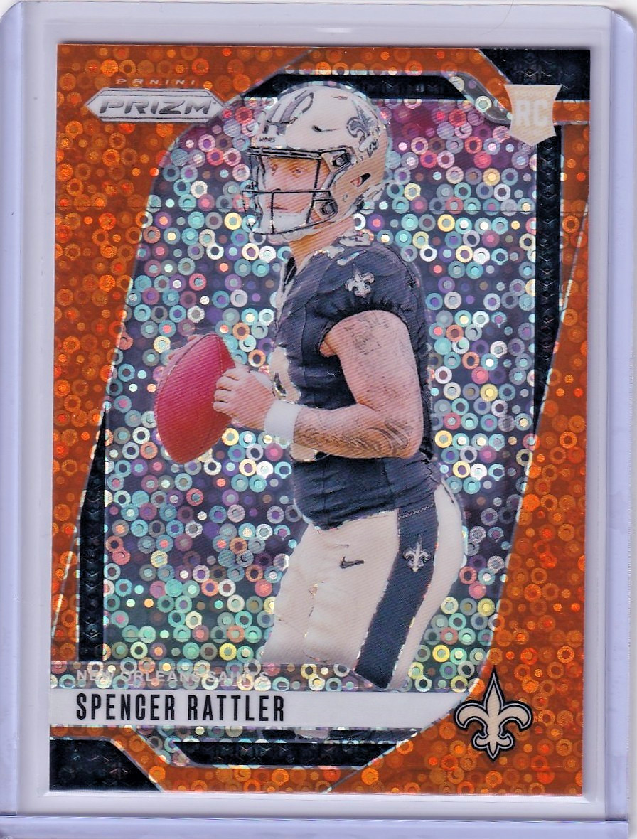 2024 Prizm Spencer Rattler Rookie #388 Orange Disco (RC) Saints