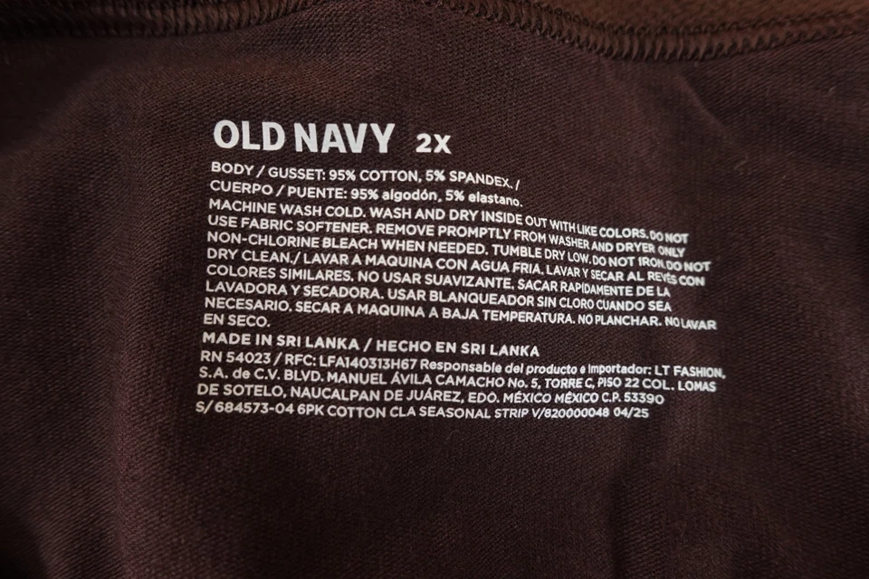Paquete de 6 ropa interior de algodón para todos los días de cintura alta multicolor Old Navy para mujer nueva con etiquetas Foto 2 de 4