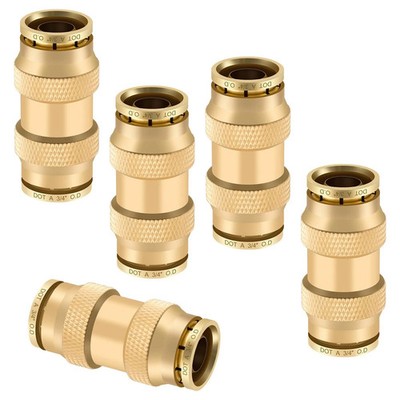 3/4'' Quick Push to Connect Fittings Brass Union Straight Joint DOT Approved 3...