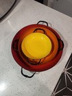 Set of 3-Vtg Enamel Pans Made in Poland 10" 8" 6"