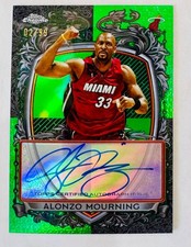 Alonzo Mourning 2025-26 Topps Chrome Green Refractor Autograph Auto /99