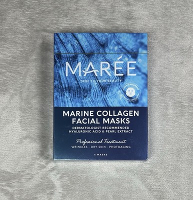 Maree Marine Collagen Facial Face Masks Pearl Extract Box of 6 New Sealed 12/26