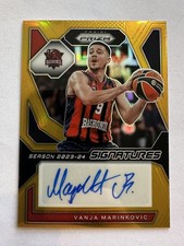 2023-24 Prizm  Vanja Marinkovic Signatures Gold Auto Number Match 9/10