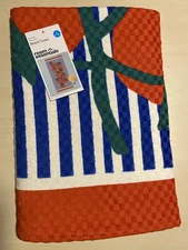 Room Essentials Extra Long 100% Cotton Extra Long Beach Towel, Tomato Print