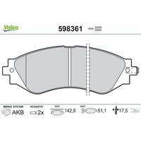 Valeo 598361 Bremsbelagsatz FüR Chevrolet Daewoo Leganza Nubira Evanda Rezzo
