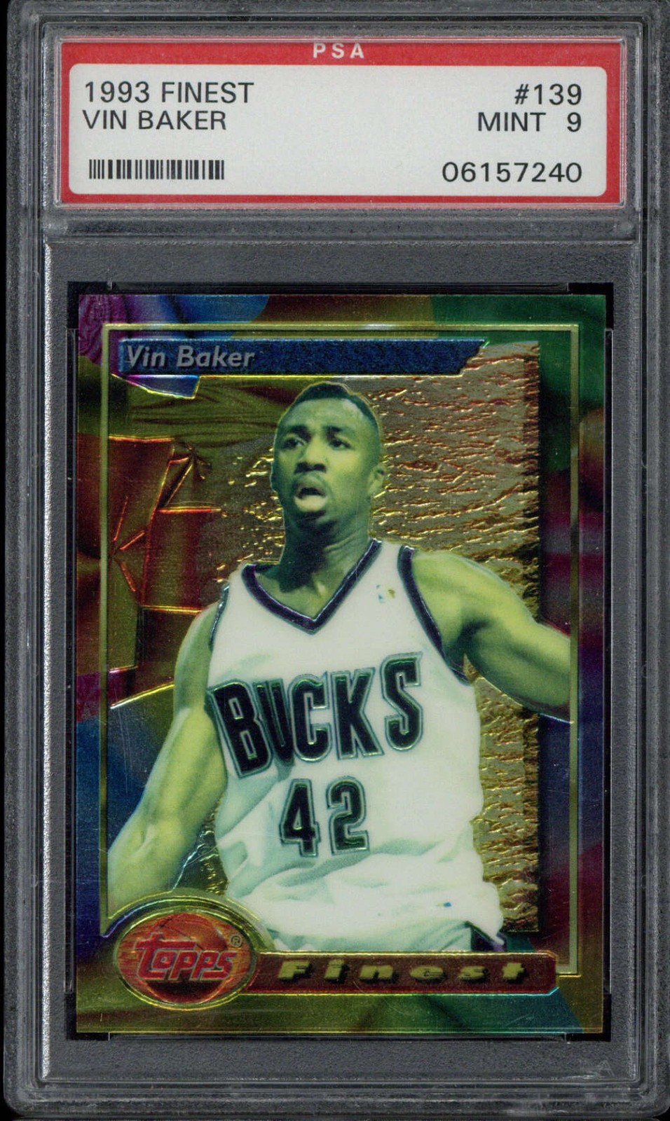 1993-94 Finest #139 Vin Baker Bucks PSA 9 Mint