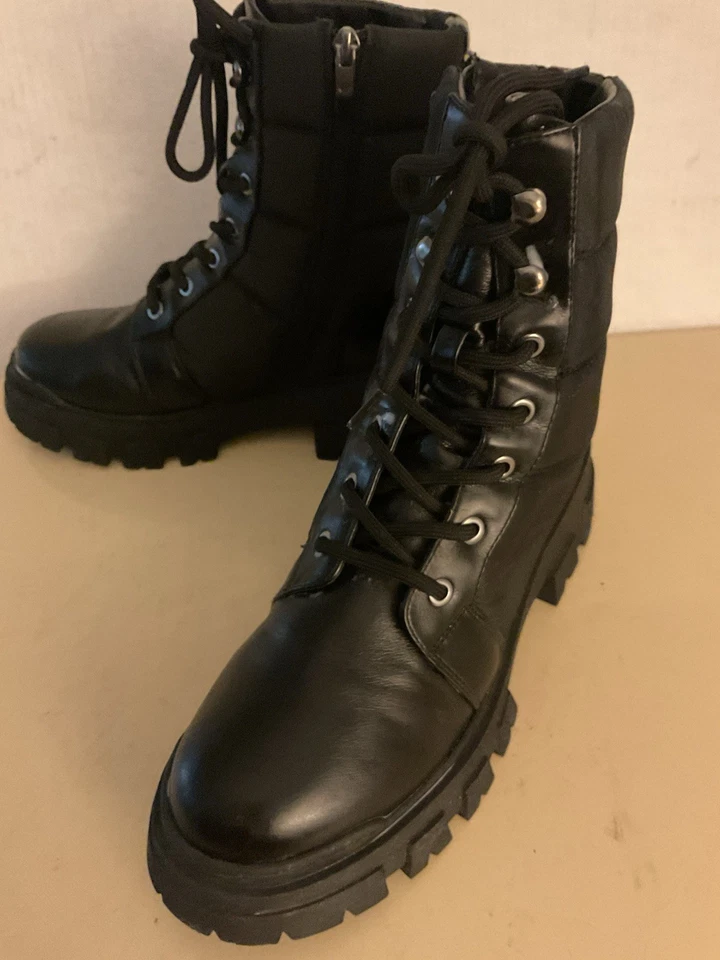 Botas Marc Fisher Mujer Plataforma Negro Combate Amita2 Talla 8 Euro 39 Foto 3 de 4