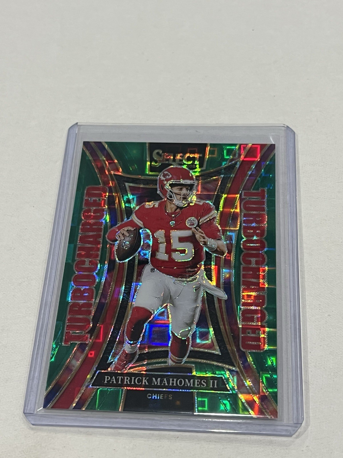 2024 Panini Select Patrick Mahomes II Turbocharged Green Prizm 1/5 SSP Chiefs