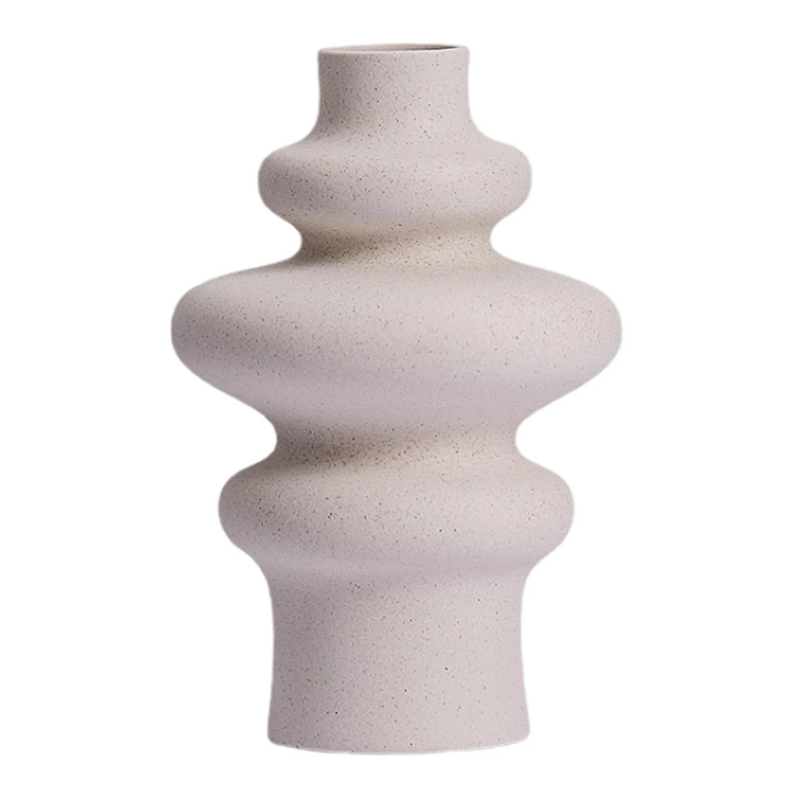 Geometric ceramic flower vase, versatile modern vase for home,